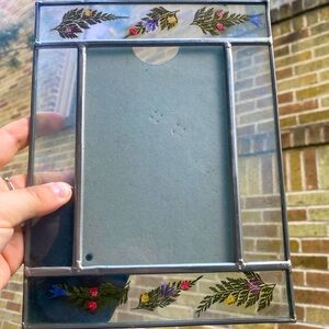 VTG Floral Pressed Frame w Ferns